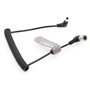 SZRMCC DC 2.5mm à Angle Droit Hirose 4 Broches câble d'alimentation enroulé mâle pour appareils sonores 688644633 Zoom F4 F8 Zax