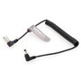 SZRMCC DC 2.5mm à Angle Droit Hirose 4 Broches câble d'alimentation enroulé mâle pour appareils sonores 688644633 Zoom F4 F8 Zax