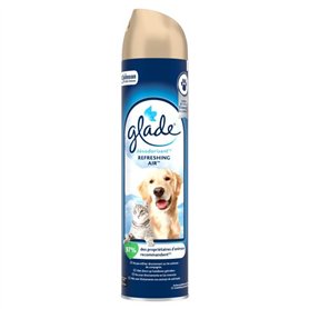 Glade Aérosol Refreshing Air - Combat Les Odeurs d'Animaux De Compagnie - Infusé Aux Huiles Essentielles - 1 Aérosol - 300ml