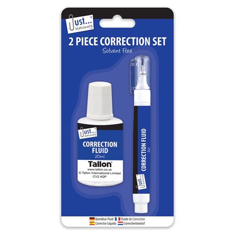 Just-Stationery Lot de 2 correcteurs