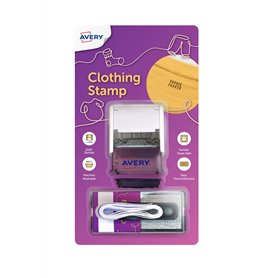 Avery Tampon pour marquer les vêtements - Résistant - Personnalisable - Plus de 1000 marquages - Pour tissus foncés et clairs