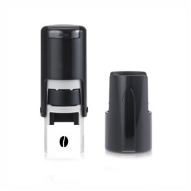 Tampon Grain de Café - Loyalty Card Stamper - Auto-encreur Encre Noire - Environ 11mm