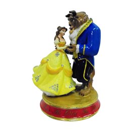 Disney Boîte à bijoux en métal moulé sous pression La Belle et la Bête 14 cm