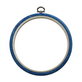 Nurge Cercle à broder rond pour point de croix Bleu #4 20