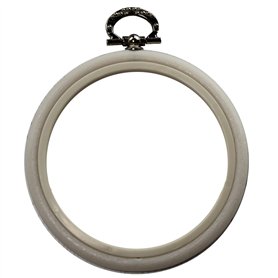 Nurge Cercle à broder rond pour point de croix Blanc #4 20