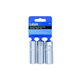 Laser 7295 Jeu de douilles de bougie d'allumage à paroi mince 3/8 « D 3pc