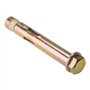 ForgeFix Ancrages à manchon - Boulons hexagonaux | M10 x 97 mm | Zinc jaune passivé | Sac 10
