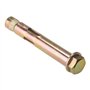ForgeFix Ancrages à manchon - Boulons hexagonaux | M10 x 97 mm | Zinc jaune passivé | Sac 10