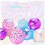 Christmas Concepts® Lot de 3 Boules à facettes géantes Bleues irisées de 150 mm (5,9") - Décorations à Suspendre incassables - D