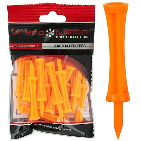 Graduated Tees The Club Golf Lot de 20 Tees gradués en Plastique Orange 7 cm T-Shirt Unisexe