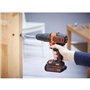 Perceuse a percussion sans fil 18V BLACK+DECKER - BDCHD18C2TA-QW  Avec 2 batteries 18V  30 accessoires inclus