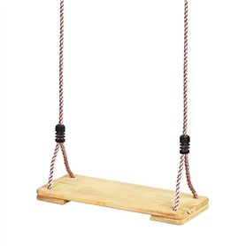 Balançoire en Bois De Pin avec Cordes Réglables en Polypropylène Soyeux