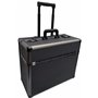 Pro XL noir / bronze Étui de chariot à roulettes pilote en aluminium attache de vol rigide pour mallette attachée sur roues