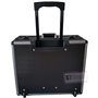 Pro XL noir / bronze Étui de chariot à roulettes pilote en aluminium attache de vol rigide pour mallette attachée sur roues