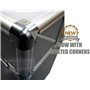 Pro XL noir / bronze Étui de chariot à roulettes pilote en aluminium attache de vol rigide pour mallette attachée sur roues