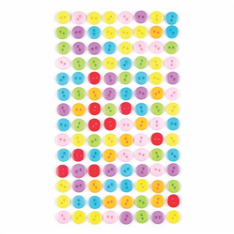 Baker Ross Boutons autocollants colorés pour les œuvres d'art et loisirs créatifs pour enfants (Lot de 112)