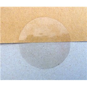 Minilabel 25 mm Rond Brillant Joints Stickers - Transparent (Paquet de 102 Étiquettes) - 25 mm
