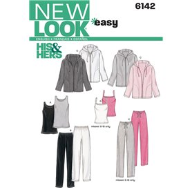 New Look NL6142 Patron de Couture Vêtements de Sport 22 x 15 cm