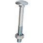 Zinc plaqué Coach/boulons de carrosserie avec écrous M8 8 mm x 100 mm (lot de 25 Cup S...