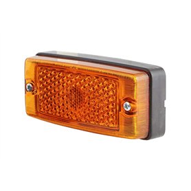 HELLA Feu latéral - Halogène - 24V / 12V - Raccord fileté/Montage en saillie - ADR/GGVS - Couleur du voyant: jaune - gauche/droi