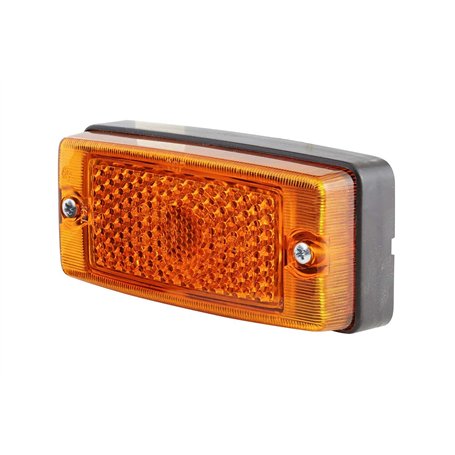 HELLA Feu latéral - Halogène - 24V / 12V - Raccord fileté/Montage en saillie - ADR/GGVS - Couleur du voyant: jaune - gauche/droi