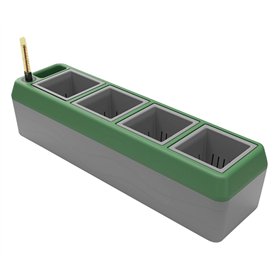 Bio Green Provence - Jardinière Auto-arrosante à 4 Pots à Herbes aromatiques avec indicateur de Niveau d'eau - Jardinière de Reb