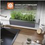 Bio Green Provence - Jardinière Auto-arrosante à 4 Pots à Herbes aromatiques avec indicateur de Niveau d'eau - Jardinière de Reb