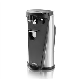 Swan Boîte 3 en 1 avec aiguiseur de couteaux et décapsuleur en acier inoxydable 60 W Noir