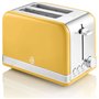 Swan Retro Ensemble Petit-Déjeuner, Bouilloire 1,8L avec Élément Chauffant en Acier INOX, Grille-Pain à Fente Large 2 Tranches, 