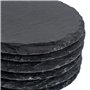 Argon Arts de la Table Ronde Pizza Ardoise Naturelle/Alimentation/Boissons Plateau de Service - 330mm - Lot de 6