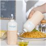 Nicola Spring Bouteilles de Distributeur de vinaigre/Huile en Porcelaine - Impression Orange/Bleu - 500 ML - Ensemble de 2