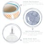 Nicola Spring Bouteilles de Distributeur de vinaigre/Huile en Porcelaine - Impression Orange/Bleu - 500 ML - Ensemble de 2