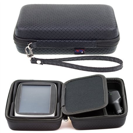 Noir Étui de Transport pour Tomtom Start 62 60 Via 62 6'' GPS Sat Nav avec Compartiment pour Accessoires