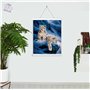 3D LiveLife Affiche murales lenticulaires Bébés Panthère des Neige de Deluxebase. Poster panthère 3D sans cadre. Décoration mura