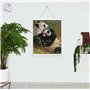3D LiveLife Affiche Murales Lenticulaires Une Nouvelle Dynastie de Deluxebase. Poster Panda 3D sans Cadre. Décoration Murale Par