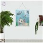 3D LiveLife Affiche murales lenticulaires Ragdoll et Papillons de Deluxebase. Poster Chat 3D sans cadre. Décoration murale parfa