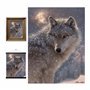 3D LiveLife Affiche murales lenticulaires Loup solitaire de Deluxebase. Poster Animal 3D sans cadre. Décoration murale parfaite.