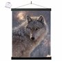 3D LiveLife Affiche murales lenticulaires Loup solitaire de Deluxebase. Poster Animal 3D sans cadre. Décoration murale parfaite.