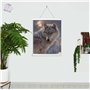 3D LiveLife Affiche murales lenticulaires Loup solitaire de Deluxebase. Poster Animal 3D sans cadre. Décoration murale parfaite.