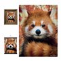 3D LiveLife Affiche Murales Lenticulaires Bébé Panda Roux de Deluxebase. Poster de Lapin 3D sans Cadre. Décoration Murale Parfai
