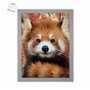 3D LiveLife Affiche Murales Lenticulaires Bébé Panda Roux de Deluxebase. Poster de Lapin 3D sans Cadre. Décoration Murale Parfai