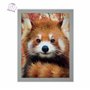 3D LiveLife Affiche Murales Lenticulaires Bébé Panda Roux de Deluxebase. Poster de Lapin 3D sans Cadre. Décoration Murale Parfai