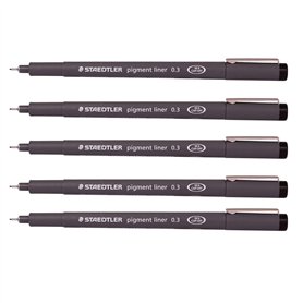 Staedtler Pigment liner stylo à pointe fine Stylos Croquis Dessin de rédaction 0