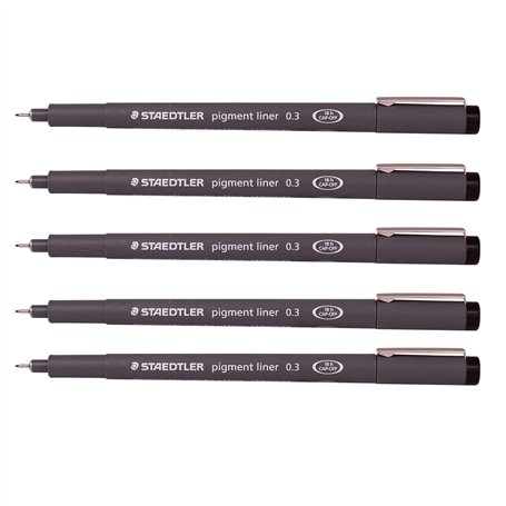 Staedtler Pigment liner stylo à pointe fine Stylos Croquis Dessin de rédaction 0