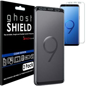 TECHGEAR [2 Pack] Protection Écran pour Galaxy S9 [ghostSHIELD] Film de Protection Souple en TPU avec Protection Totale de l’Écr