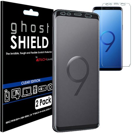 TECHGEAR [2 Pack] Protection Écran pour Galaxy S9 [ghostSHIELD] Film de Protection Souple en TPU avec Protection Totale de l’Écr