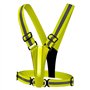 TRIXES Gilet Haute visibilité réglable Unisexe à LED - Harnais de sécurité réfléchissant - Jaune Fluo