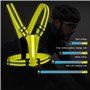 TRIXES Gilet Haute visibilité réglable Unisexe à LED - Harnais de sécurité réfléchissant - Jaune Fluo