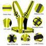 TRIXES Gilet Haute visibilité réglable Unisexe à LED - Harnais de sécurité réfléchissant - Jaune Fluo