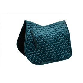 Rhinegold Tapis de Selle en Velours Hexagonal GP - Vert Paon